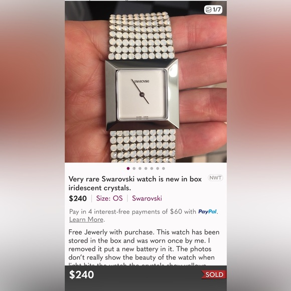 Swarovski ellis watch all crystals. New inbox - Picture 2 of 11